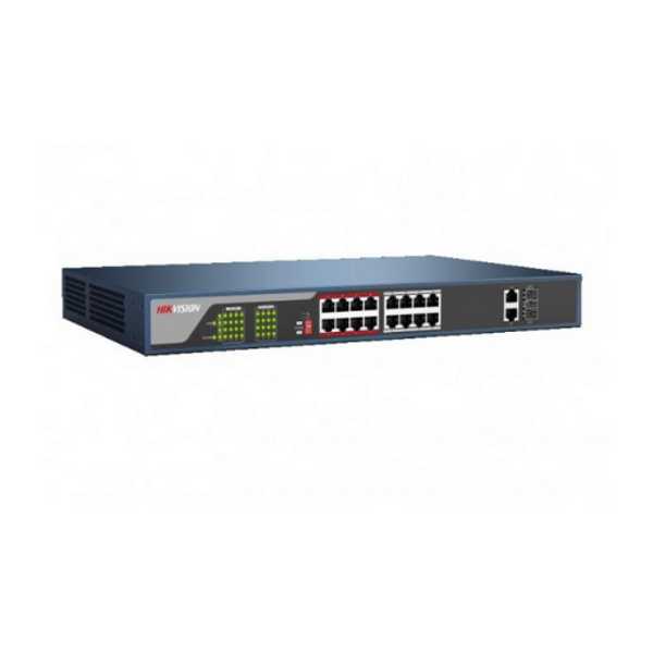 16 Portu Fast Ethernet Nepārvaldīts PoE Komutators DS-3E0318P-E