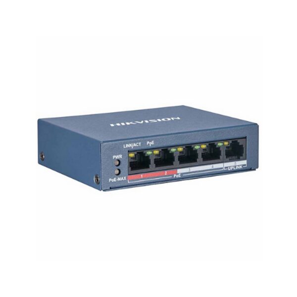 4 Portu Fast Ethernet Nepārvaldīts PoE Komutators DS-3E0105P-E
